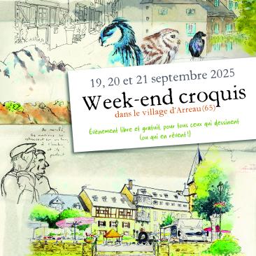 Week-end croquis dans le village d’Arreau 